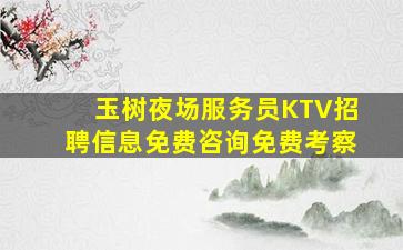 玉树夜场服务员KTV招聘信息免费咨询免费考察